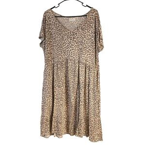 Maurice's plus size casual cheetah print dress v neck animal print size 2X